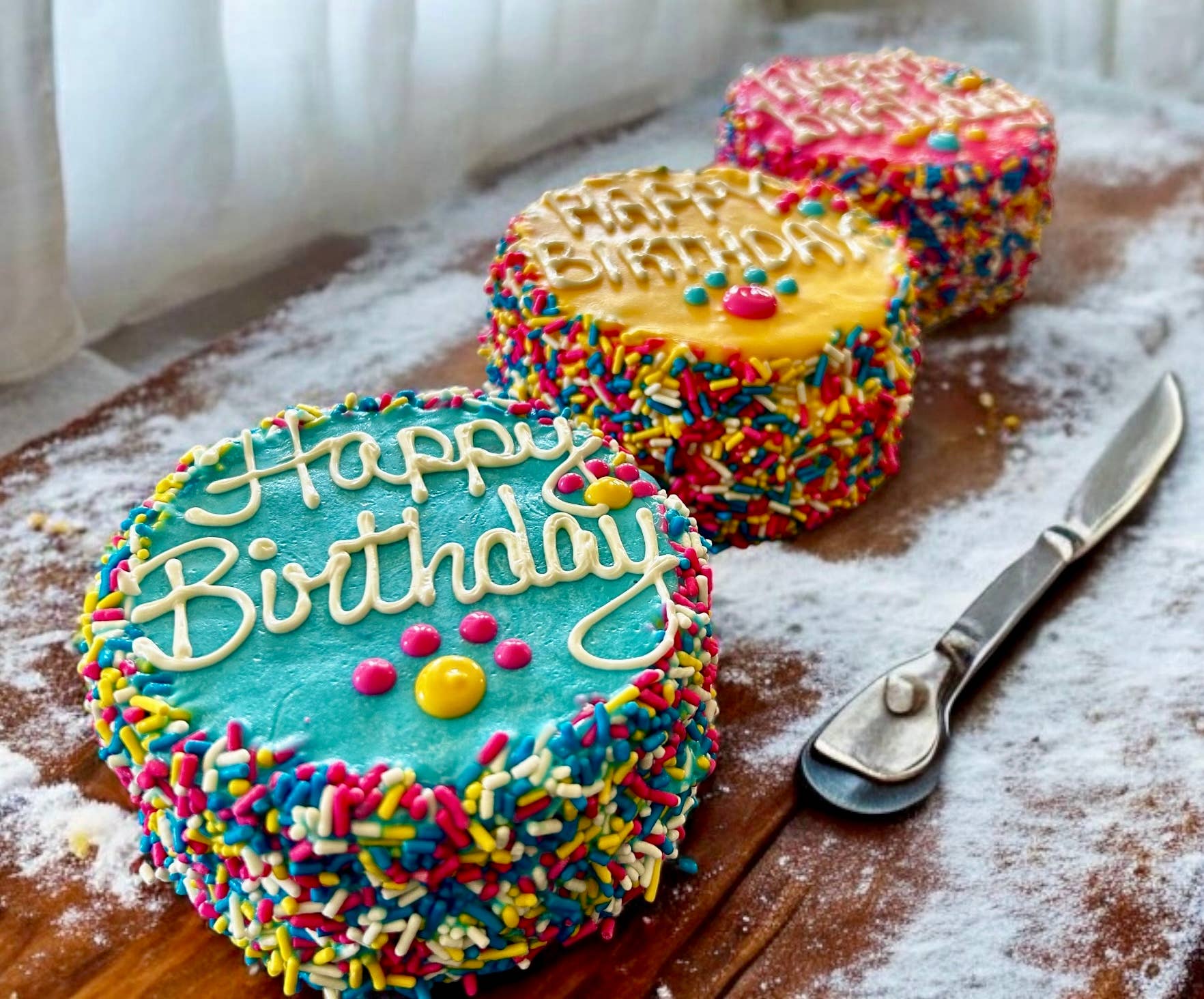 🎉🐾 Colorful FIESTA Sprinkle Doggie Cake Treat