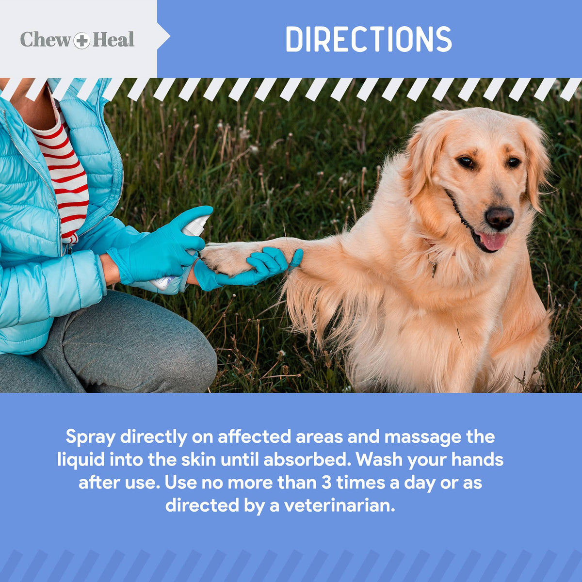 🐶🩹Chew + Heal Advanced Chlorhexidine Medicated Wound Care Spray for Dogs
