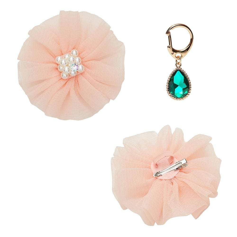 🌸👑 Flower & Pendant Dog Collar Accessory Set