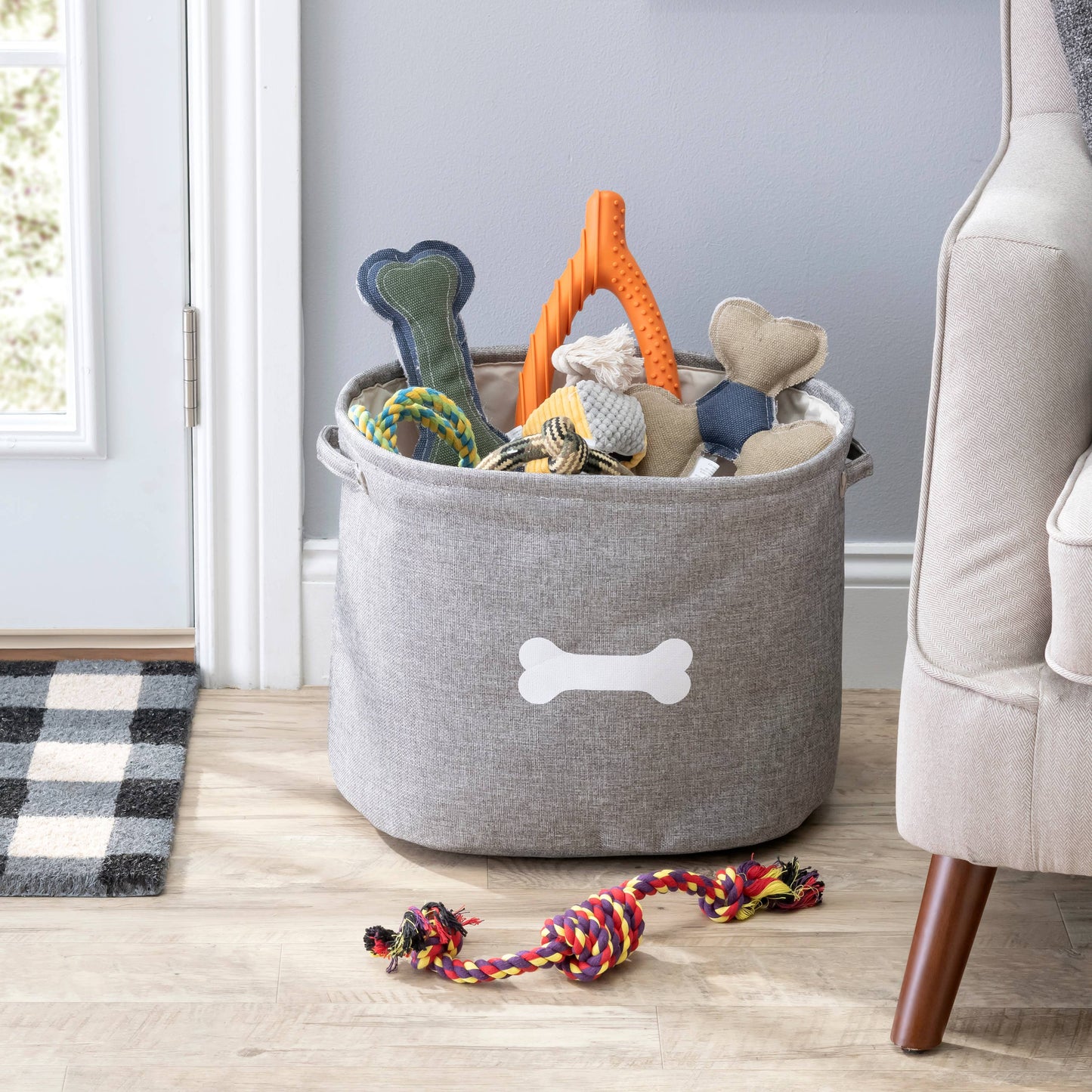 Capri Grey Pet Toy Storage