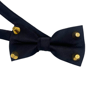 Dapper Satin Stud & Rhinestone Bowtie