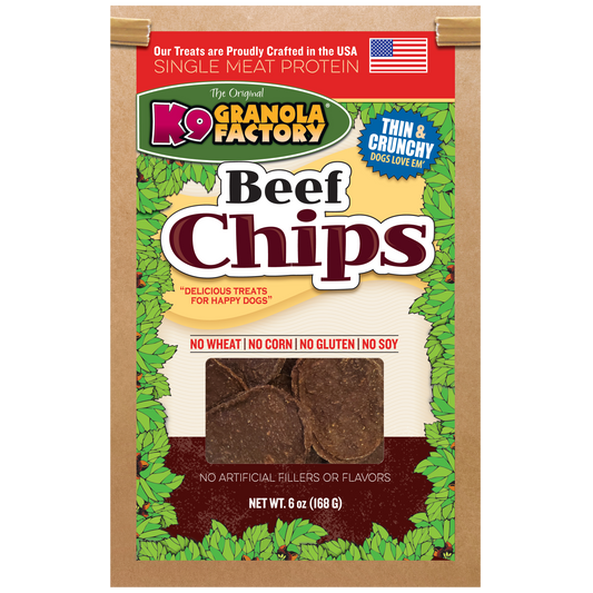 🥩🔥 Chip Collection – Single Meat Protein Beef Chips for Dogs