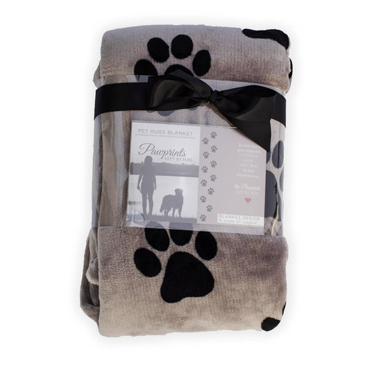 Pawprints Left By You Sympathy Pet Loss Hugs Blanket