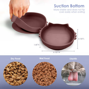 P.T. Supply Co. Cat Shaped Silicone Pet Bowl