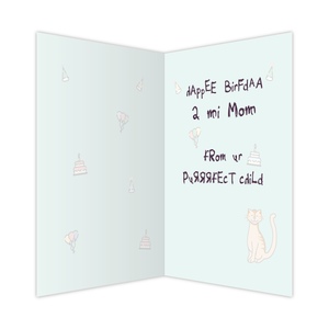 Cat Mom Birthday Card
