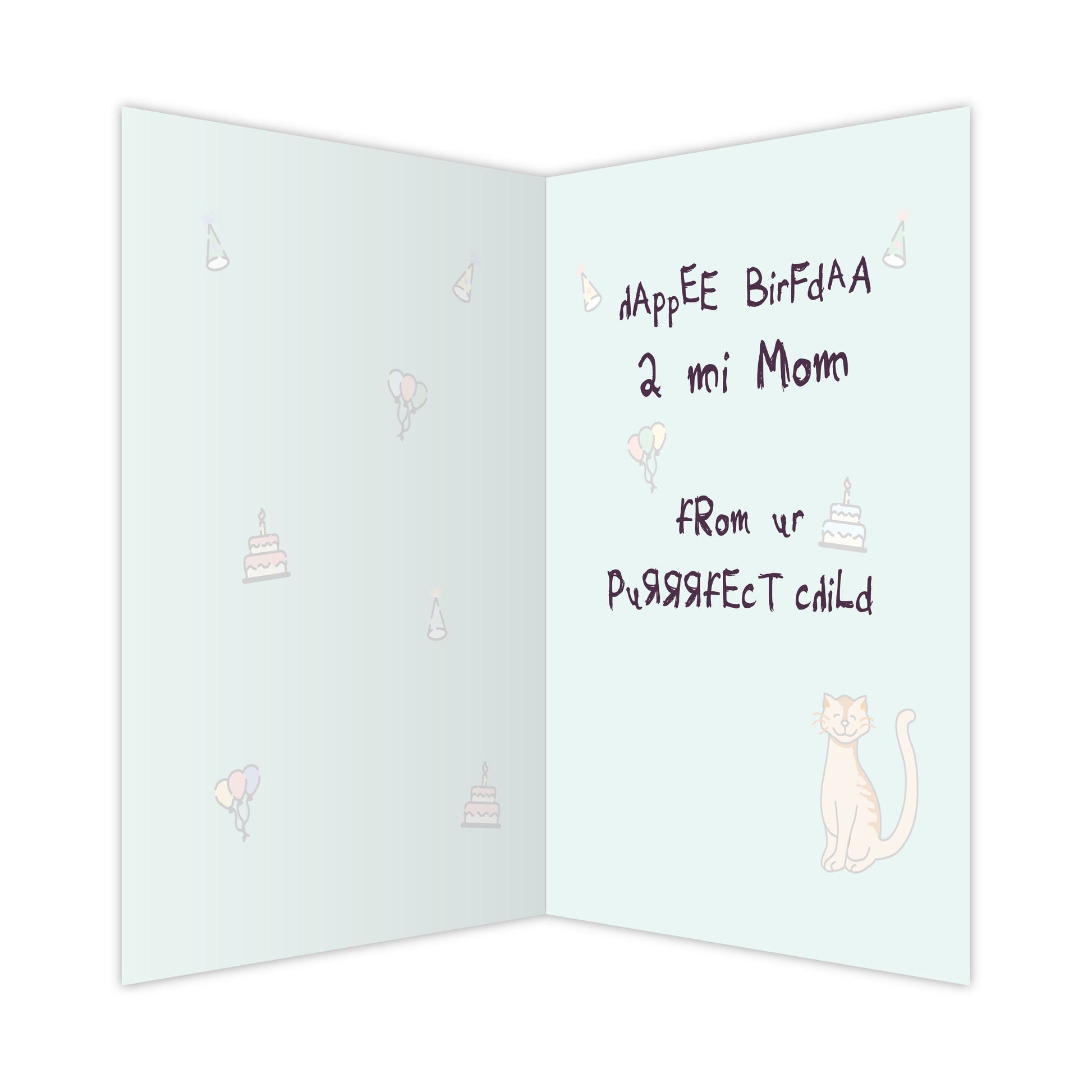 Cat Mom Birthday Card