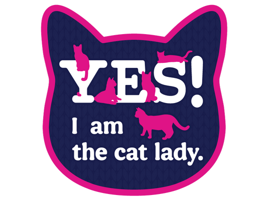 3" Sticker - Yes! I am the Cat Lady