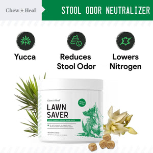 Chew + Heal Grass Saver Chews For Dogs| Dog Urine Grass Saver| 120 Soft Chews