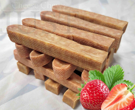 🍓🧀Dog cheese chew. Strawberry (S) ea