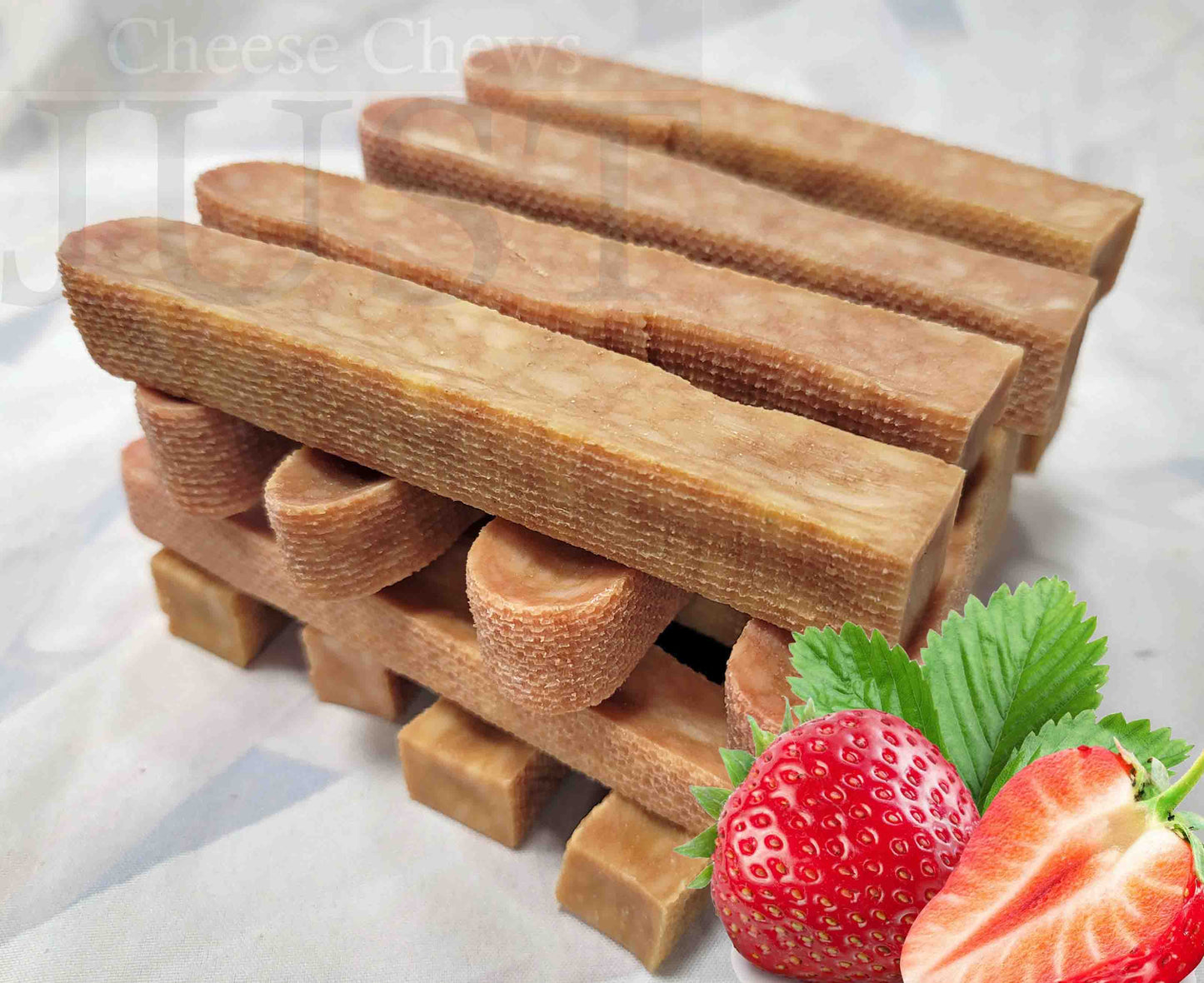 🍓🧀Dog cheese chew. Strawberry M/S ea