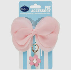 Pink Bow + Sunflower Pendant Collar Accessory