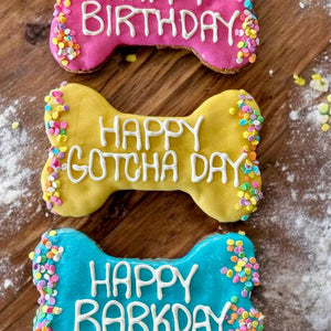 Colorful Confetti Happy Birthday bone treats
