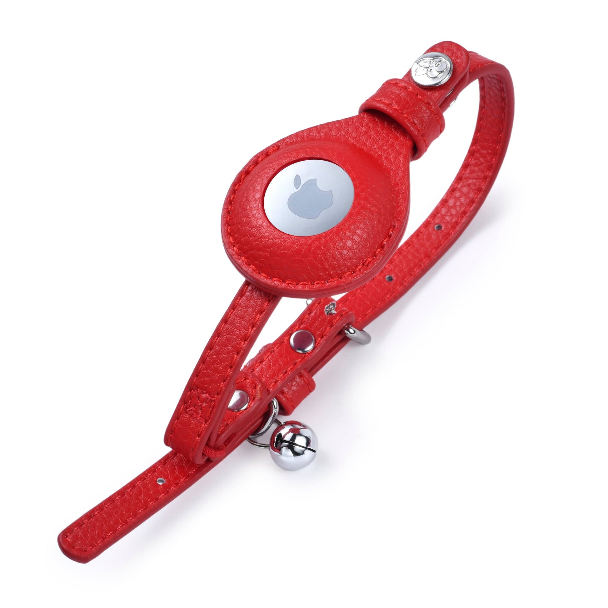 ✨🐱 Silver‑Powered Microfiber Vegan Leather AirTag Cat Collar