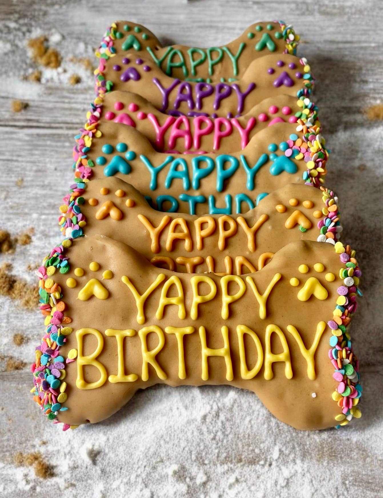 🎉 Confetti Birthday Bones | 6-Inch Gourmet Peanut Butter Dog Treats 🐾