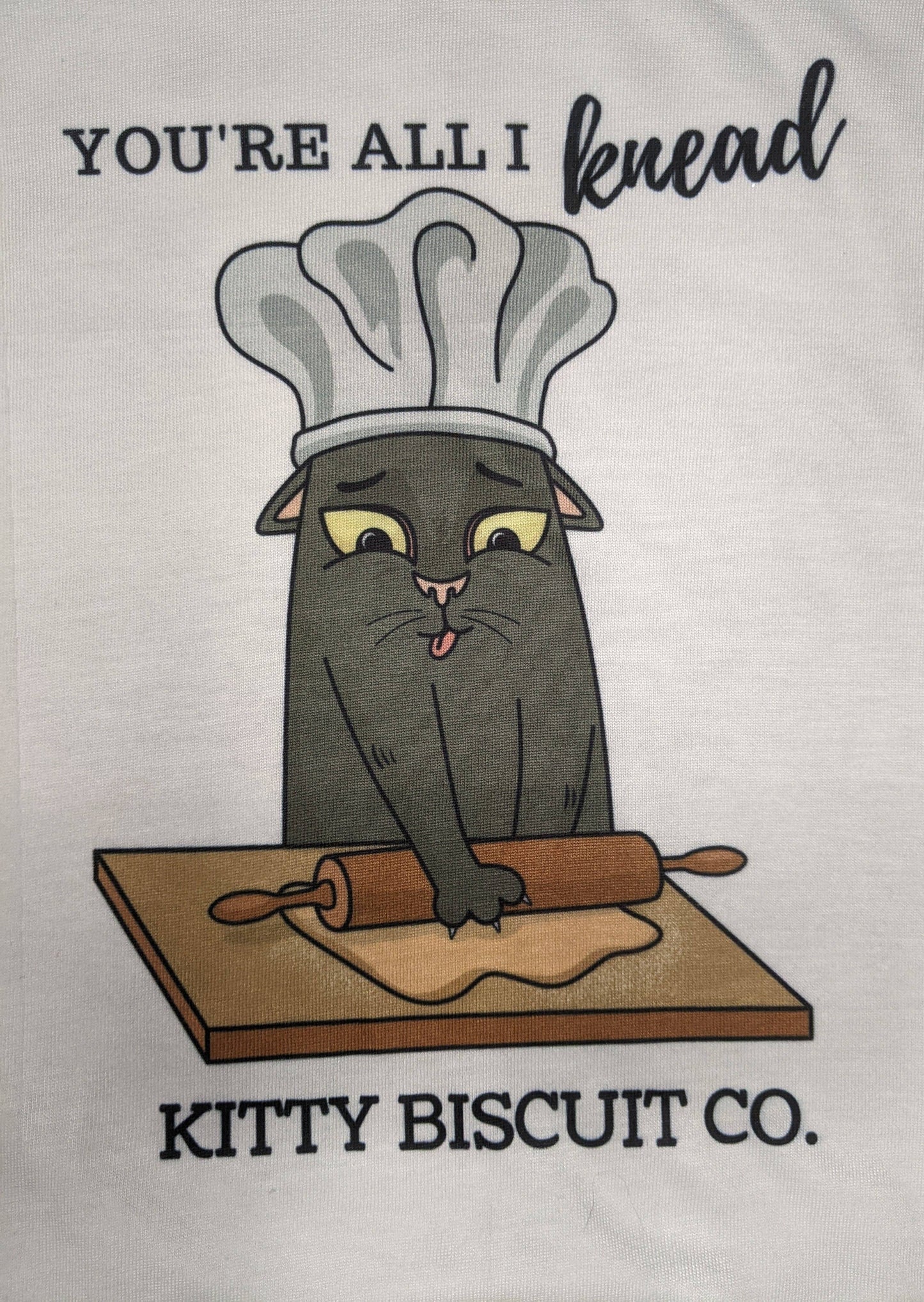 👕🐱 Kitty Biscuit Co, Funny Kneading Bakery Cat Tee