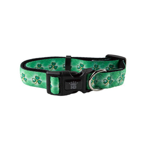 🍀🐾 Shamrock Adjustable Dog Collar – Matching Lead Available