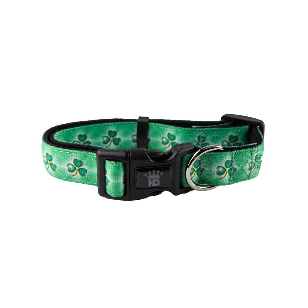🍀🐾 Shamrock Adjustable Dog Collar – Matching Lead Available