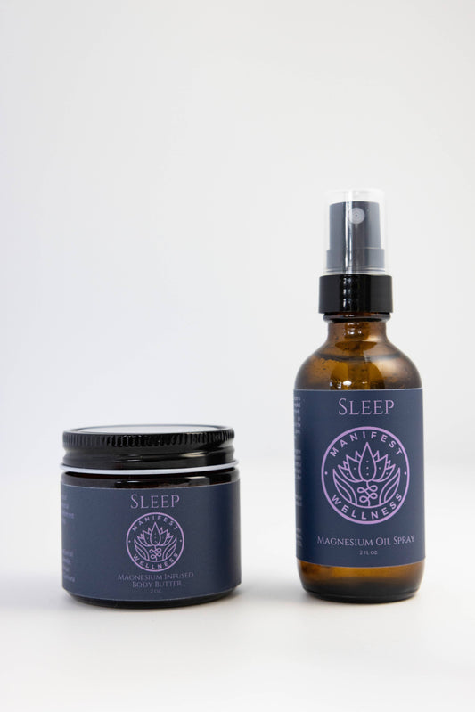 🌿🌙 Magnesium Sleep Set with Magnesium Infused Body Butter & Oil