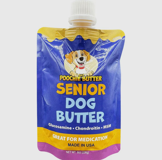 8oz Senior Dog Peanut Butter
Squeeze Pack