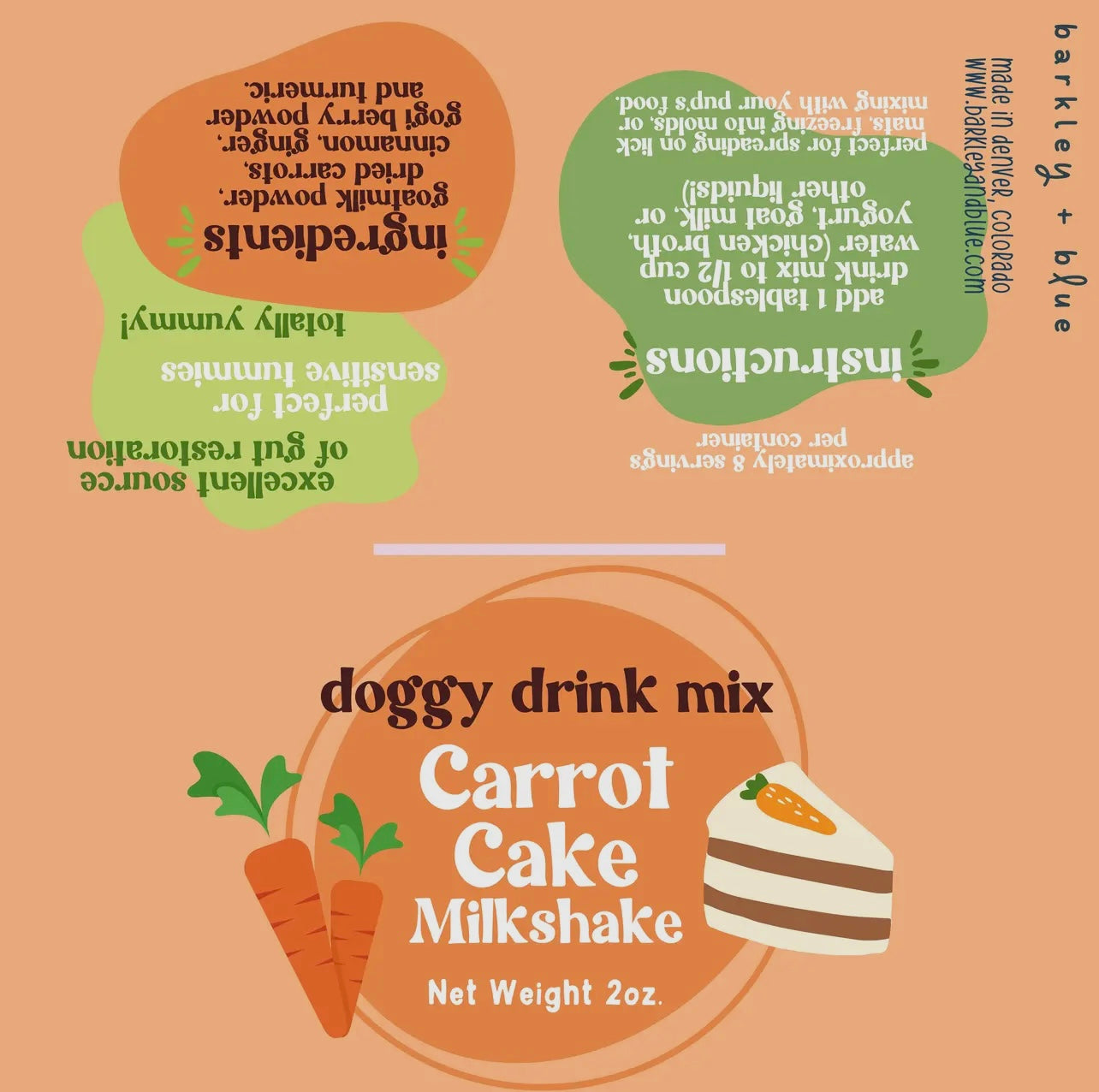 Carrot Cake Milkshake Doggy Drink Mix