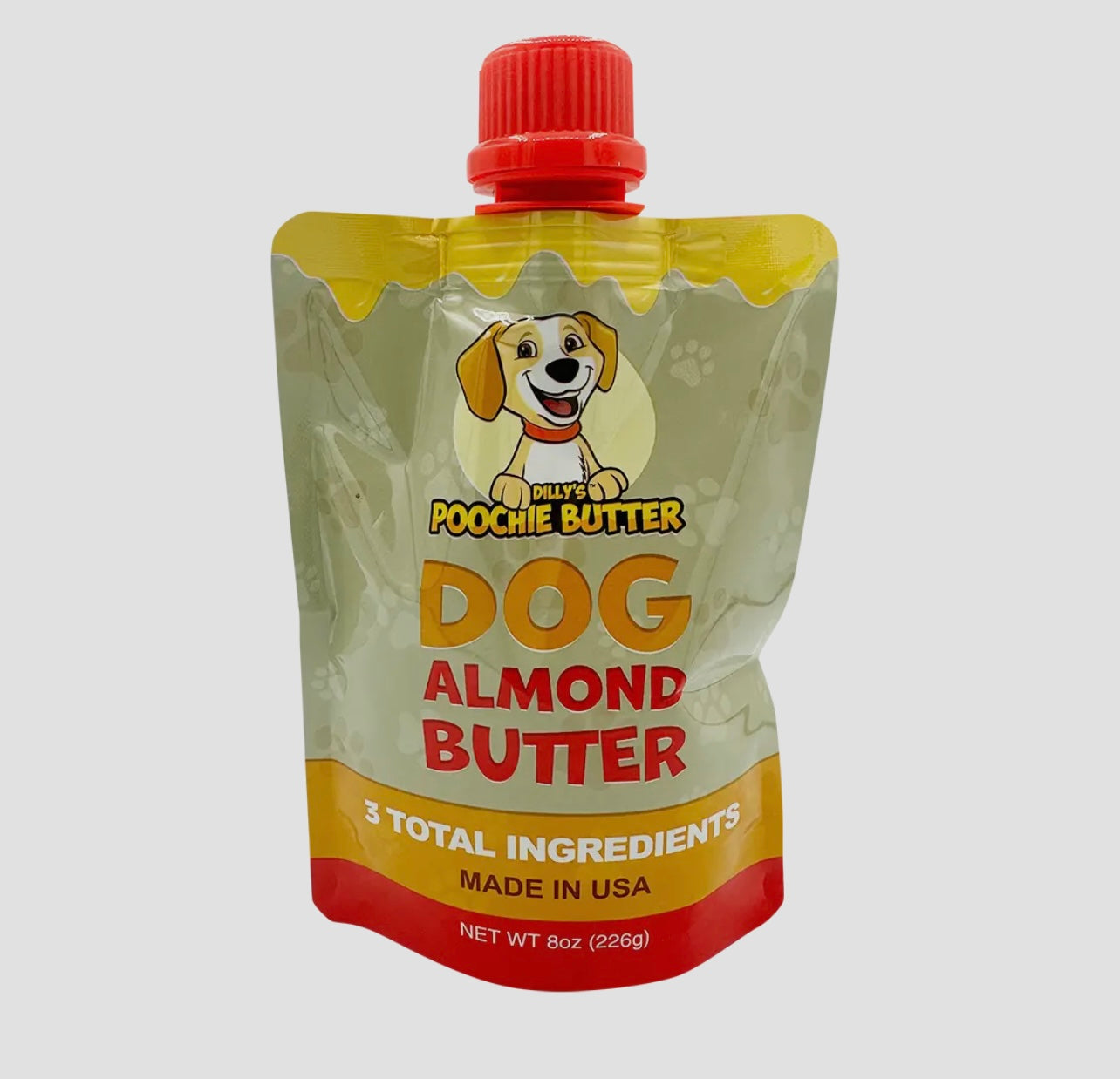 8oz Dog Almond Butter Squeeze Pack