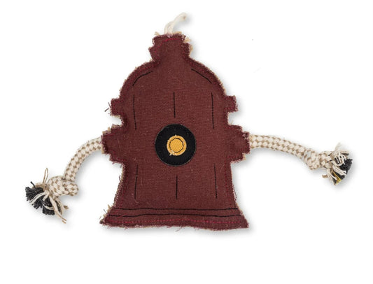 Eco-Friendly Hydrant Canvas and Jute Dog Toy