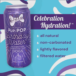 Lazy Dog Pup-Pop Birthday Water Vanilla Cake Flavor