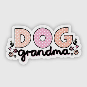 Dog Grandma Lettering Sticker