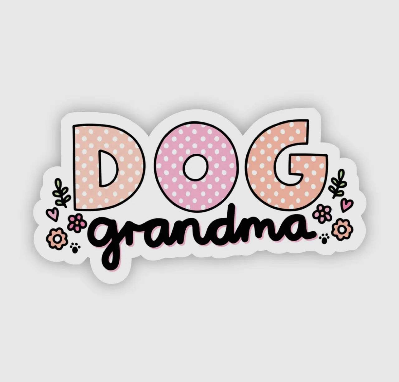 Dog Grandma Lettering Sticker