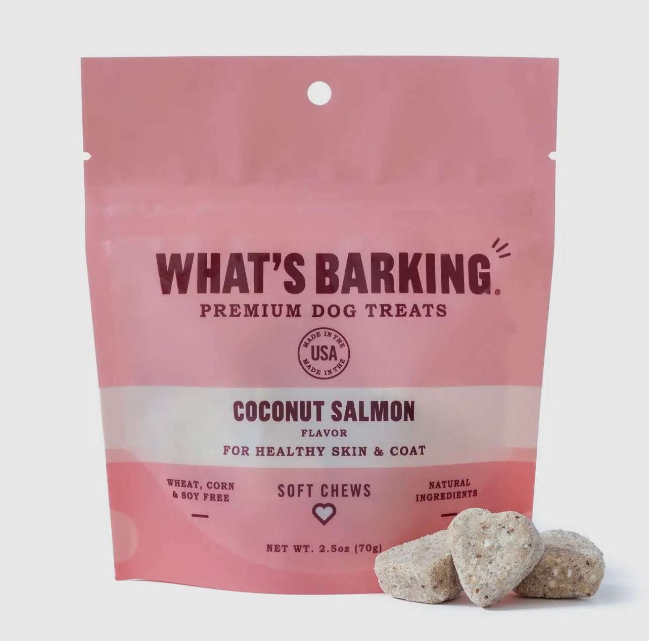 Coconut Salmon Soft Chew Dog Treats,
2.5oz