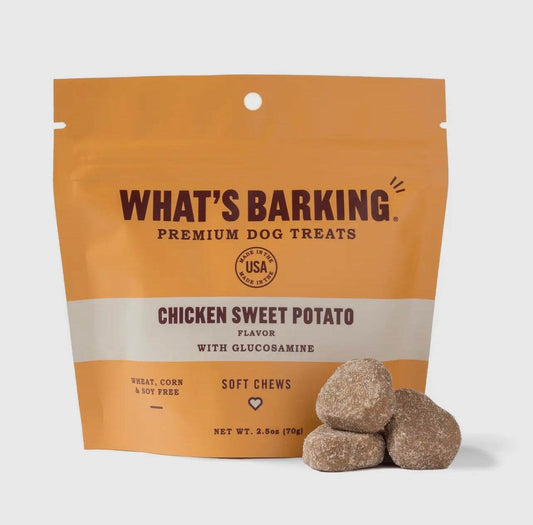 Chicken Sweet Potato Soft Chew Dog Treats W/Glucosamine, 2oz