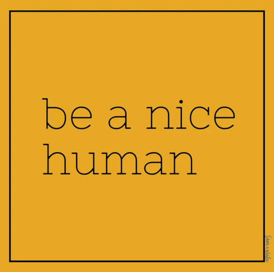 Be A Nice Human Vinyl Sticker