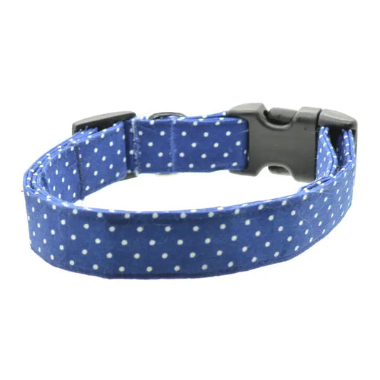 Blue Pin Dot Collar