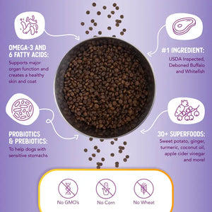 Grain Free Buffalo, Whitefish & Sweet Potato Little Bites