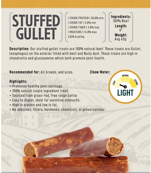 All-Natural Beef Stuffed Gullet 6 Inch