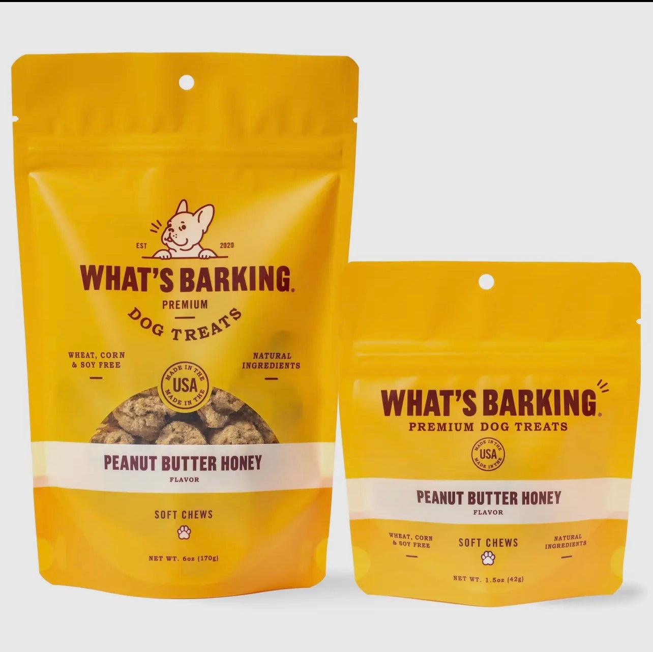 Peanut Butter & Honey Chewy Dog
Treats, 1.5 oz