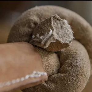 Huggle-Hide Natural Leather Knotted Toy