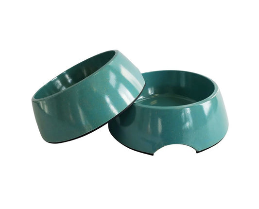 Eco-friendly Biodegradable Bamboo Dog Bowl (Teal Blue)