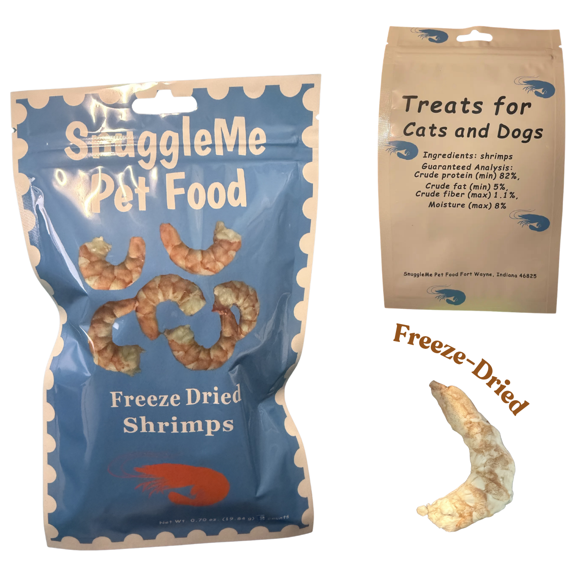 🍤🐾Freeze-Dried Shrimp Treats for Dogs & Cats
