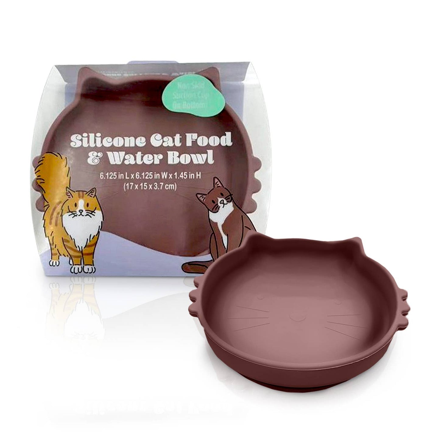 P.T. Supply Co. Cat Shaped Silicone Pet Bowl