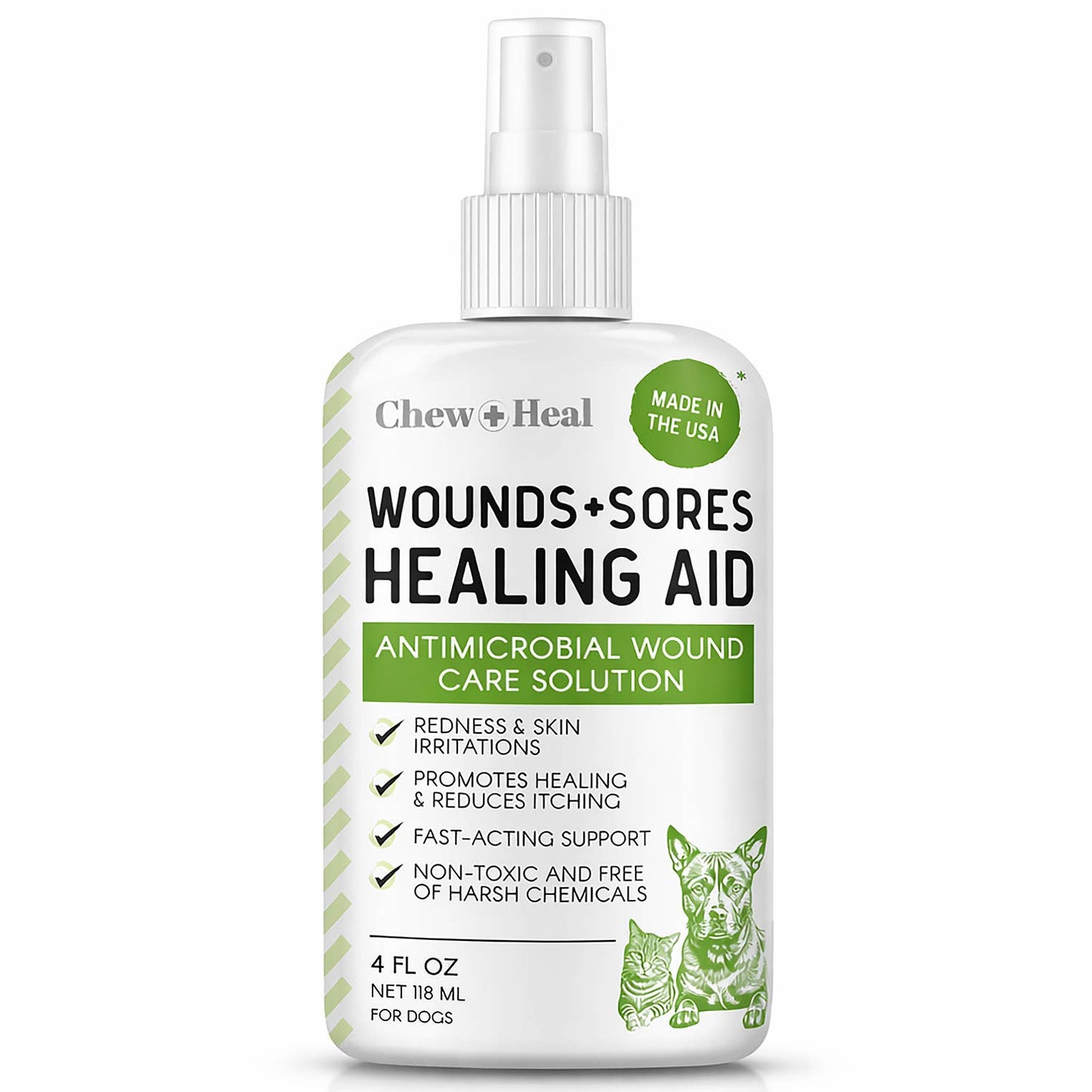 Wounds + Sores Healing Aid Spray for Dogs & Cats 4oz & 8oz
