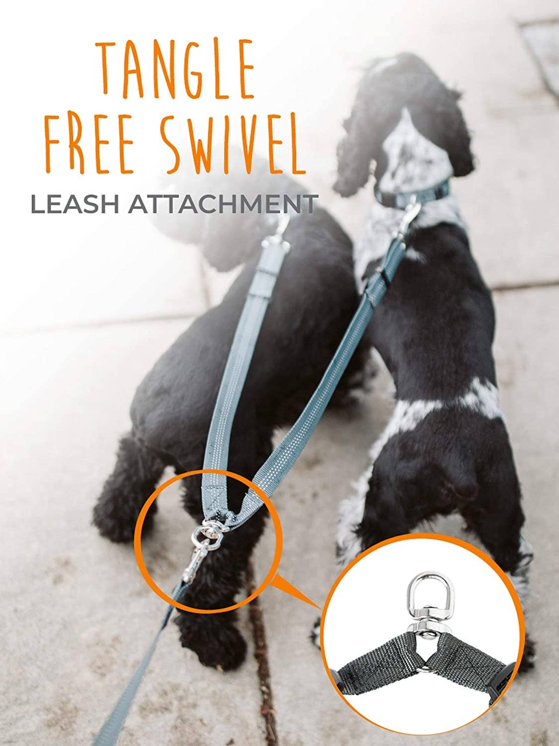 🐾 Mighty Paw Adjustable Dual Dog Leash – Tangle-Free, Versatile & Built for Every Pup 🐶🐶