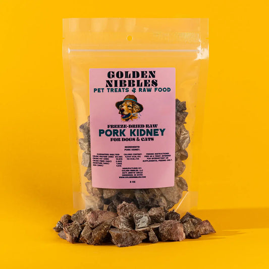 🐷🐶🐱 Freeze-Dried Pork Kidney Treats – Single-Ingredient Treat for Dogs & Cats