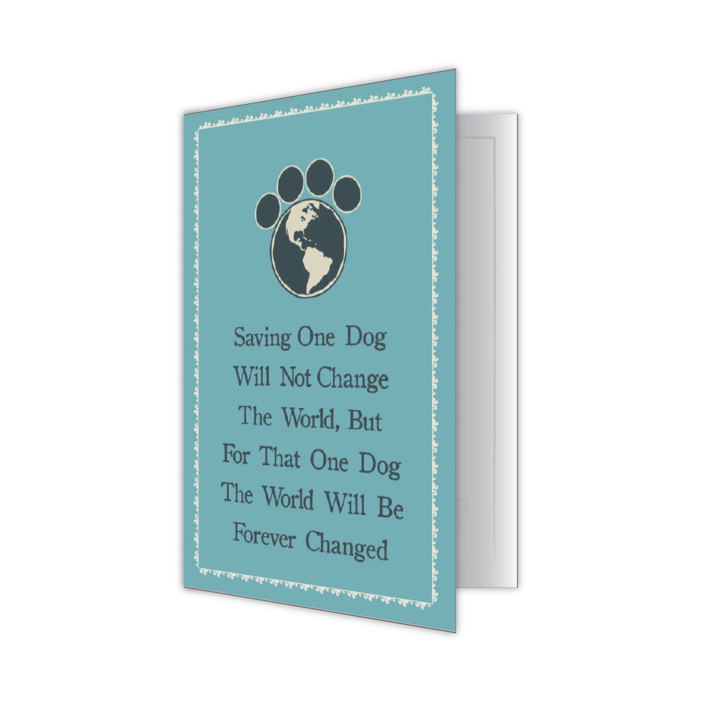 💖Inspirational Dog Rescue Greeting Card – Blank Interior