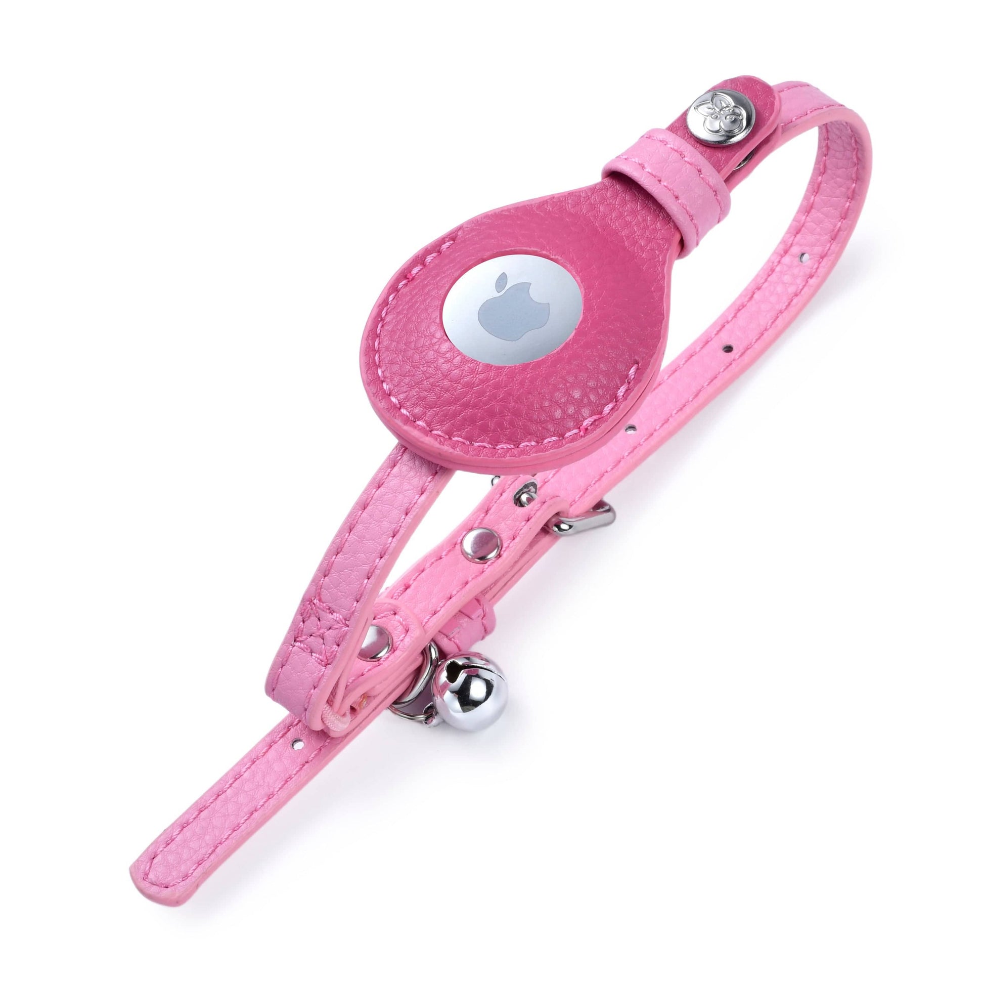 ✨🐱 Silver‑Powered Microfiber Vegan Leather AirTag Cat Collar