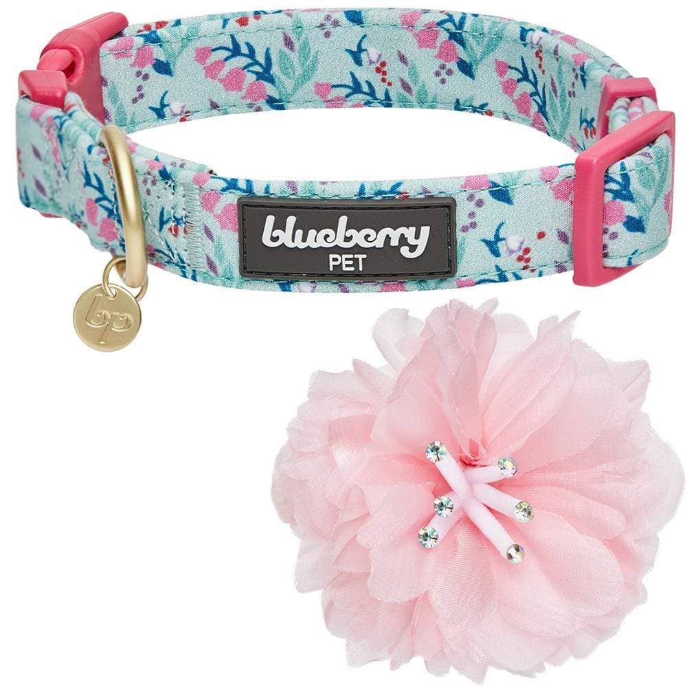 🌸 Floral Dog Collar with Pink Peony – Elegant, Feminine & Fashion-Forward 🐾
