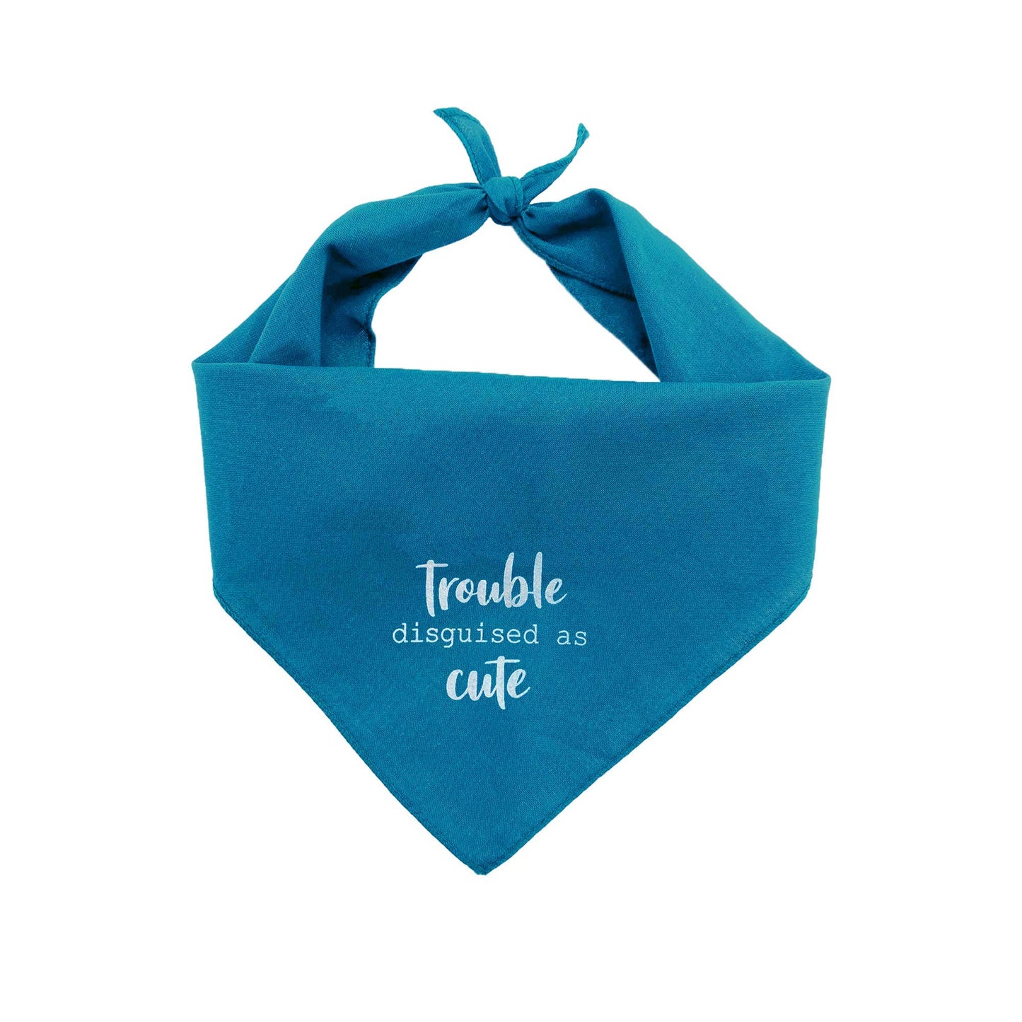 Sassy Pet Hand Printed 100% Cotton Dog Bandana for Playful, Personality‑Packed Pups Trouble Disguised as Cute