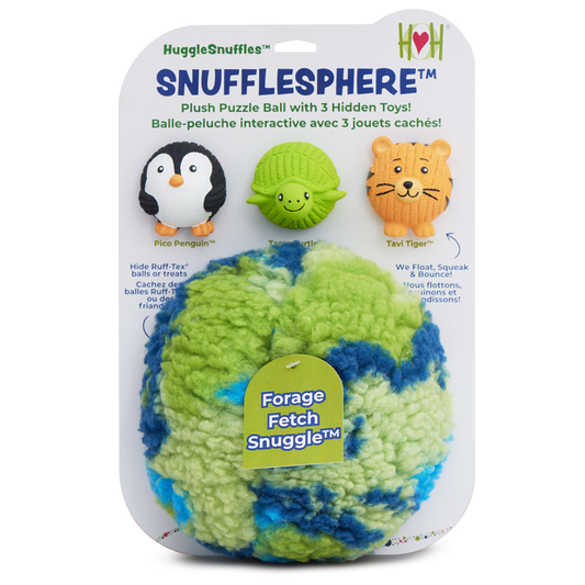 🌍 HuggleSnuffles™ SnuffleSphere™ Interactive Puzzle Ball for Dogs