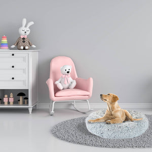 Shaggy Fur Donut Bolster Pet Bed