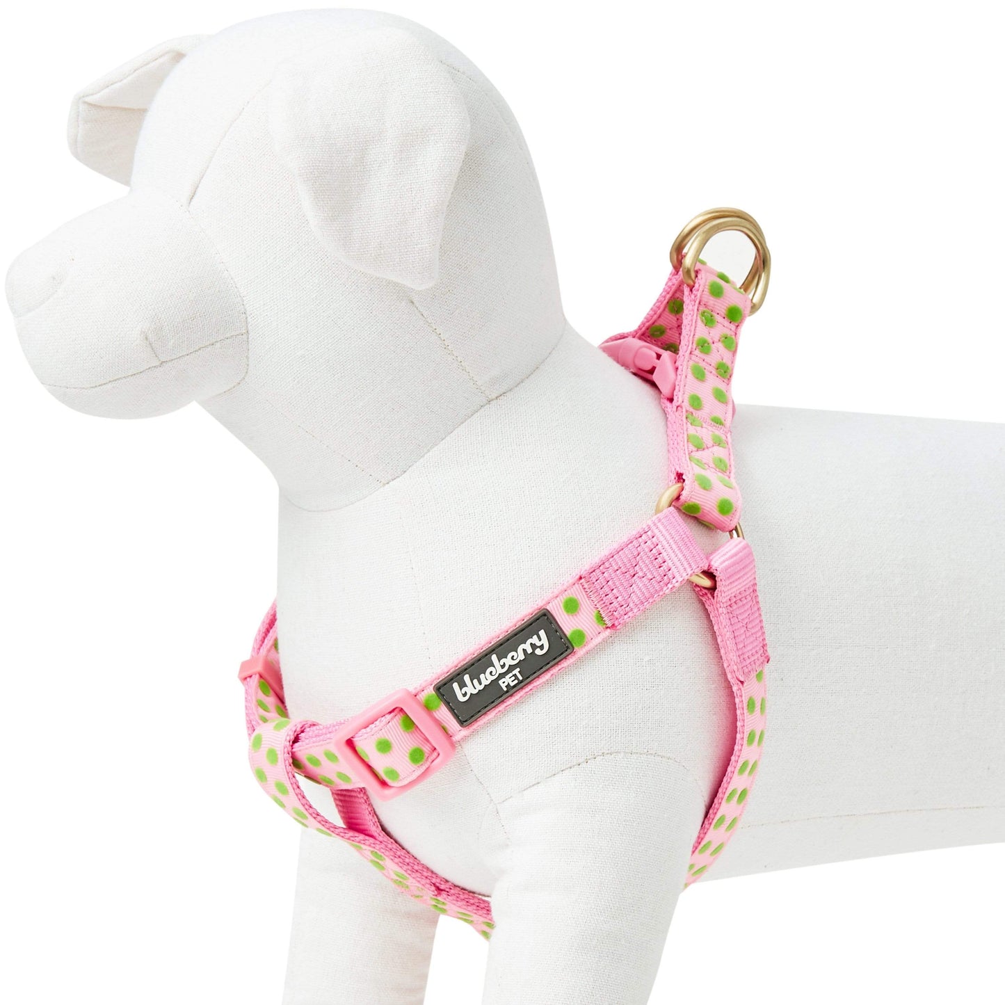 🐾✨Velvety Polka Dot Flocking Dog Harness